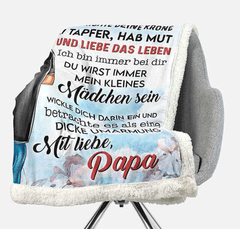 Divesart - Decke vom Vater an die Tochter - "Herzliche Papa Umarmung"