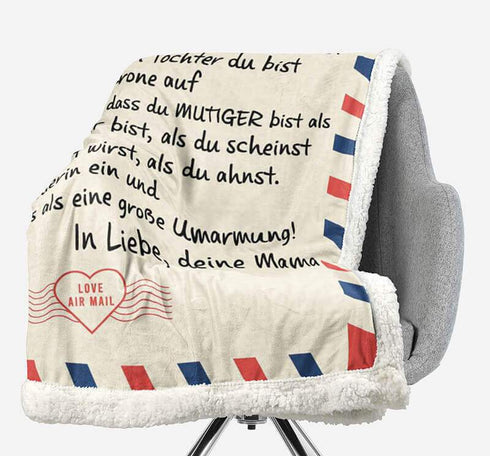 Divesart - Decke von Mutter zu Tochter - "Liebe Brief"