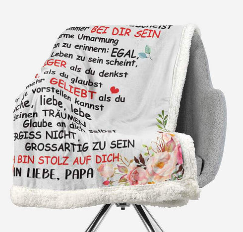 Divesart - Decke vom Vater an die Tochter - "Ich gedeihe mit dir"
