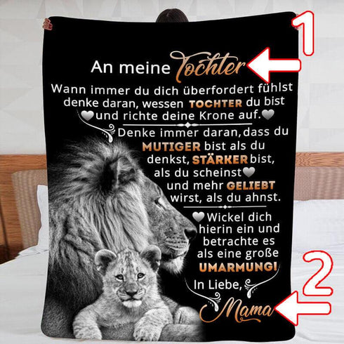 Divesart - Decke von Mutter zu Tochter - "Ein Herz, das dich liebt"