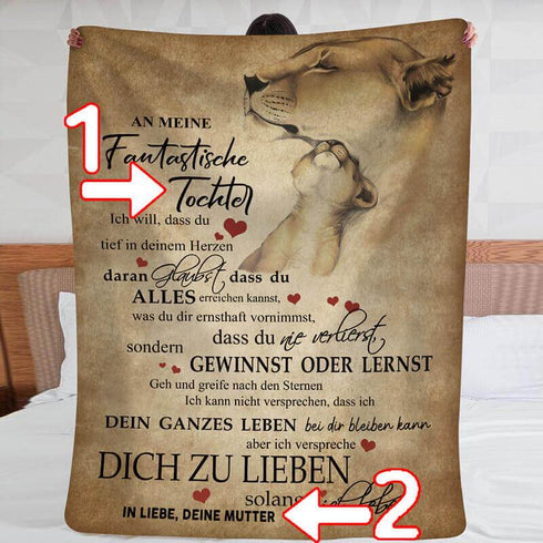 Divesart - Decke von Mutter zu Tochter - "Ich werde immer bei dir sein"