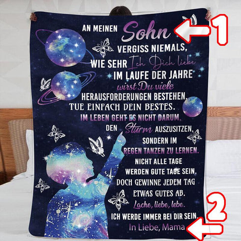 Divesart - Decke von Mutter zu Sohn - "Magisches Universum"