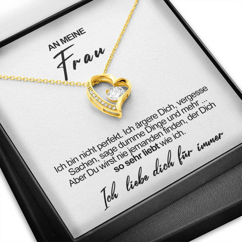 Divesart - Weißgold-Halskette - An meine Frau