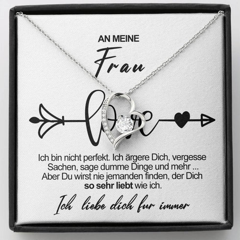 Divesart - Weißgold-Halskette - Für meine schöne Frau