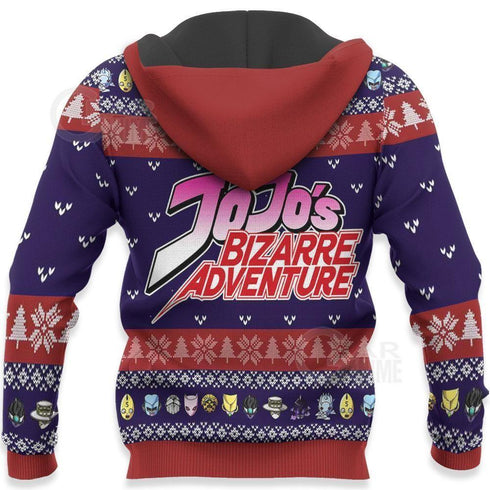 Joseph Joestar Ugly Christmas Sweater Oh My God JoJo's Anime