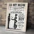 To My Mom Canvas Prints Wall Art - Perfect Gift For Mom - Matte Canvas