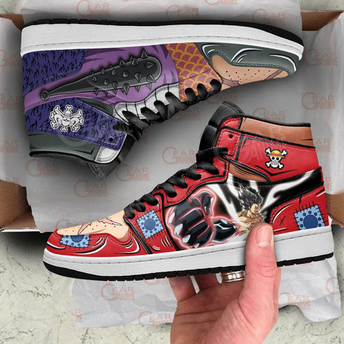 Luffy vs Kaido Sneakers Custom OP Anime Shoes