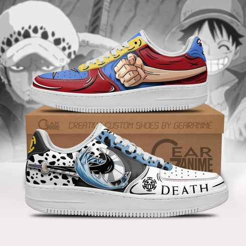Luffy and Law Air Sneakers Custom Anime OP Shoes