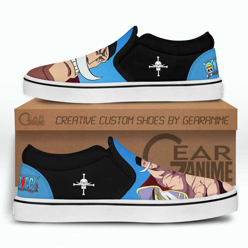 Whitebeard Slip On Sneakers Custom Anime OP Shoes