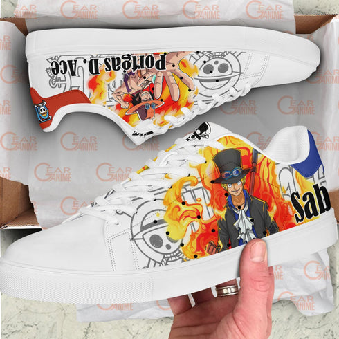 Sabo And Ace Skate Sneakers Custom Anime OP Shoes
