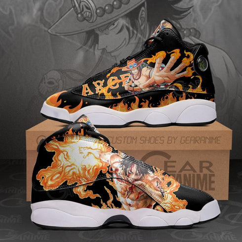 Portgas D Ace Sneakers Custom Anime OP Shoes