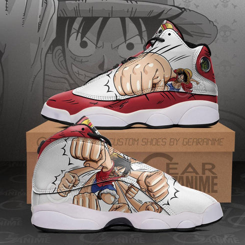 Luffy Sneakers Gomu Gomu Custom Anime OP Shoes