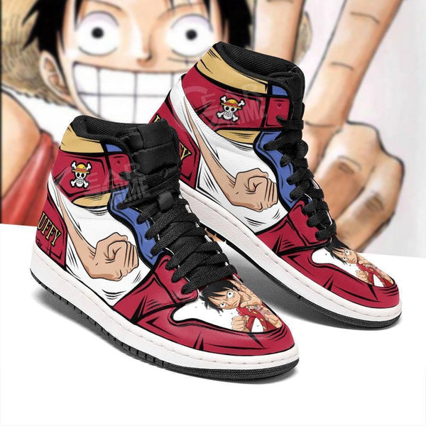 Monkey D Luffy Sneakers Gomu Gomu Custom Anime OP Shoes