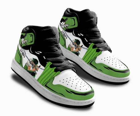 Zoro Roronoa Kids Sneakers Custom Anime OP Shoes For Kids