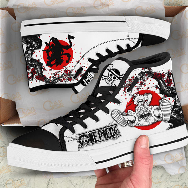 Luffy Gear 5 High Top Shoes Anime OP Sneakers Japan Style