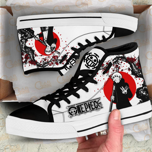 Trafalgar Law High Top Shoes Anime OP Sneakers Japan Style