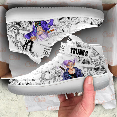 Trunks Sneakers Air Mid Custom Dragon Ball Anime Shoes Mix Manga