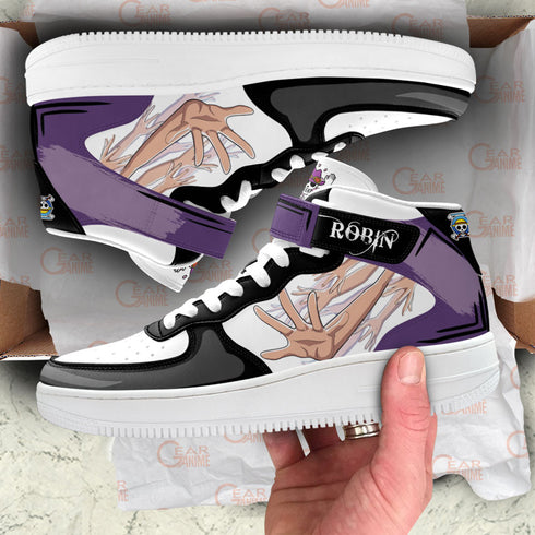 Nico Robin Sneakers Air Mid OP Custom Anime Shoes