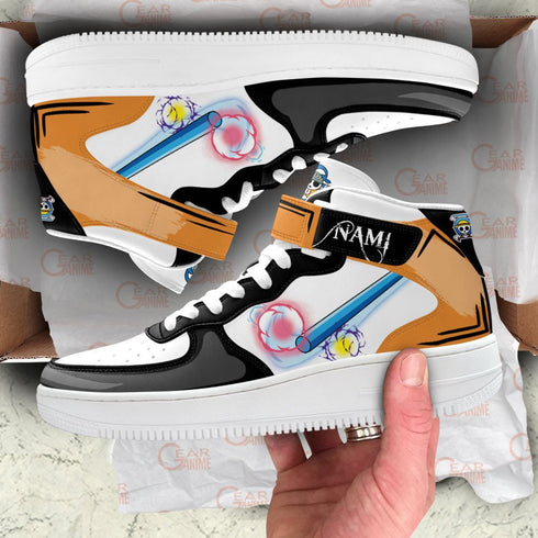 Nami Sneakers Air Mid OP Custom Anime Shoes