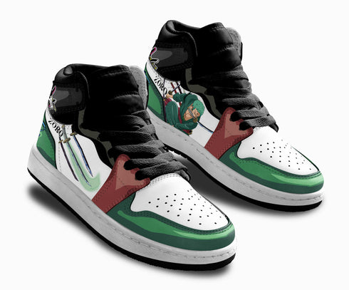 Roronoa Zoro Kids Sneakers Custom OP Anime Shoes For Kids