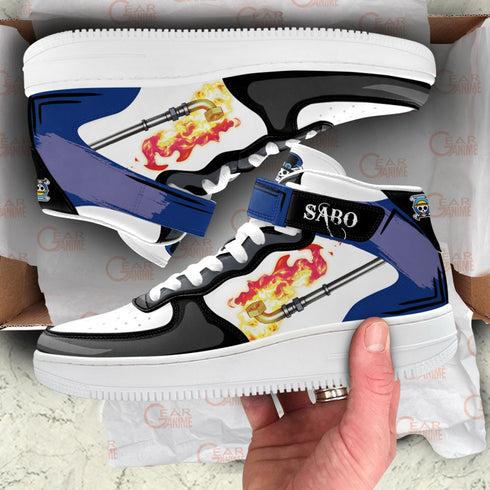 Sabo Sneakers Air Mid Custom OP Anime Shoes