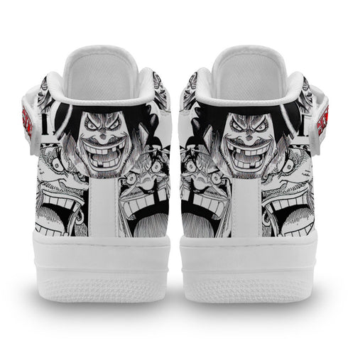 Marshall D Tech Sneakers Air Mid OP Custom Anime Shoes Mix Manga