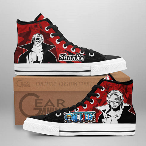 Shanks High Top Shoes OP Custom Anime Sneakers Mix Manga