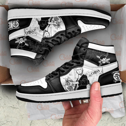 Roronoa Zoro Sneakers Custom OP Shoes Manga Style