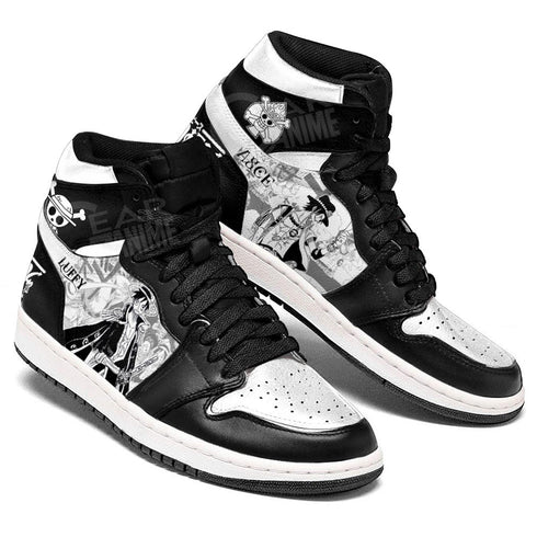 Luffy and Ace Sneakers Custom OP Shoes Manga Style