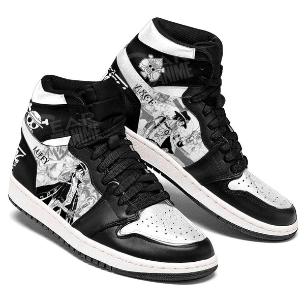 Luffy and Ace Sneakers Custom OP Shoes Manga Style