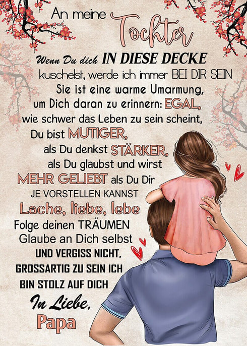 Divesart - Decke vom Vater an die Tochter - "Wunderbare Momente des Lebens"