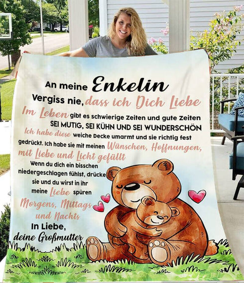 Divesart - Decke von Großmutter zu Enkelin - "Meine Liebe zu dir für immer"