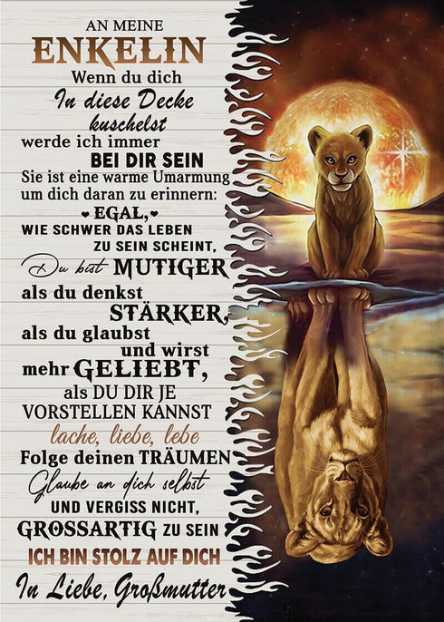 Divesart - Decke von Großmutter zu Enkelin - "Meine Stärke liegt in dir"