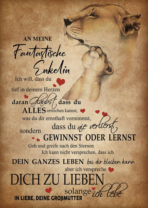 Divesart - Decke von Großmutter zu Enkelin - "Ich werde immer bei dir sein"