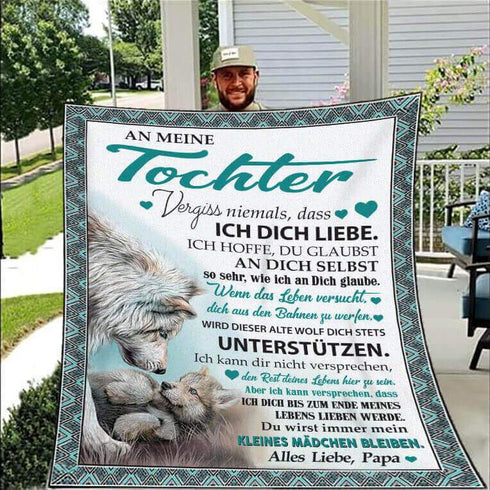 Divesart - Decke vom Vater an die Tochter - "Wolfstreue"