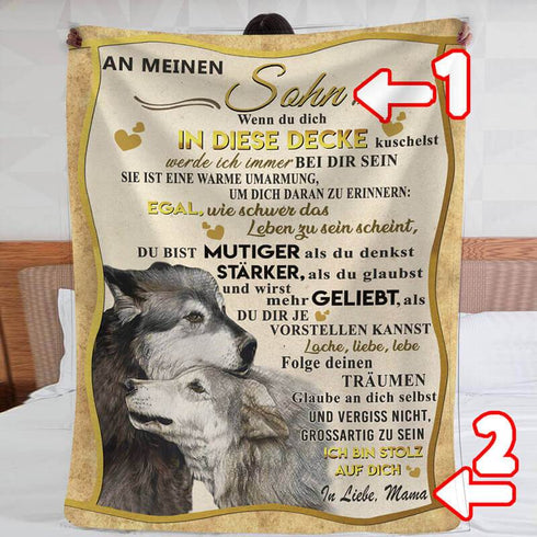 Divesart - Decke von Mutter zu Sohn - "Wolfs Liebkosung"