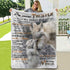 Divesart - Decke von Mutter zu Tochter - "Flauschiger kleiner Wolf"