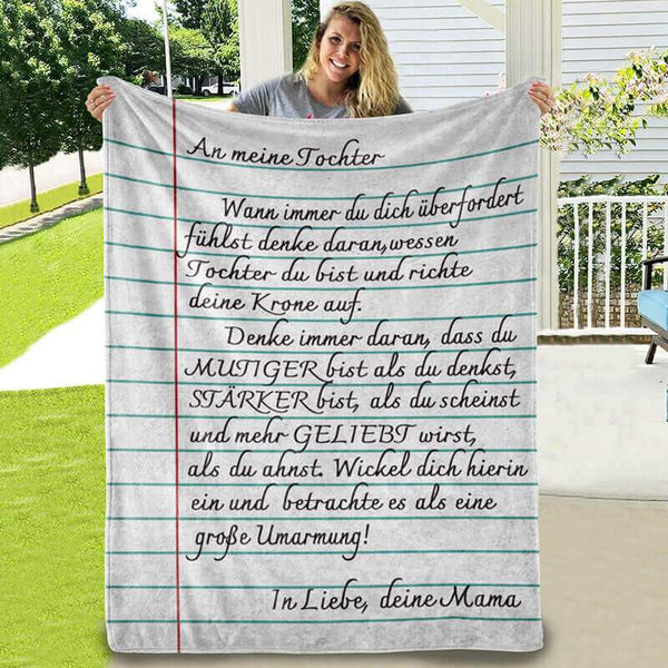 Divesart - Decke von Mutter zu Tochter - "Freundliche Worte an meine Tochter"