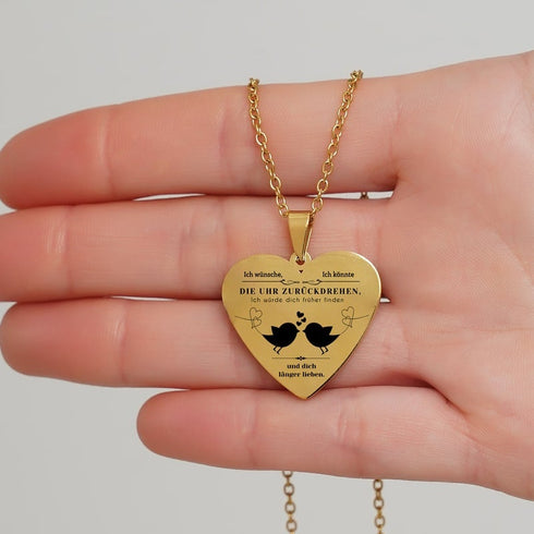 Liebe dich mehr - Herzanhänger graviert für einen geliebten Menschen