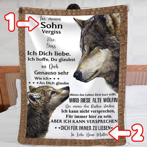 Divesart - Decke von Mutter zu Sohn - "Wolfsliebe"