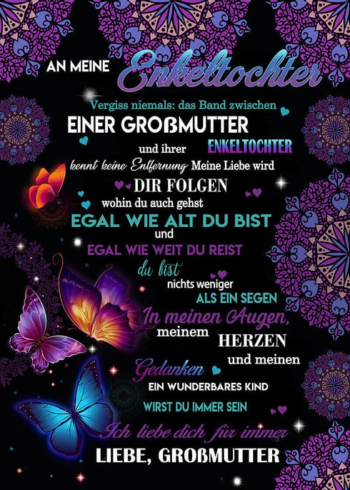 Divesart - Decke von Großmutter zu Enkelin - "Ein Geschenk für einen Engel"