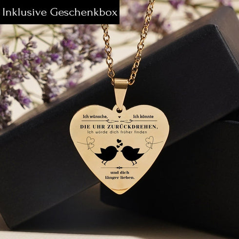 Liebe dich mehr - Herzanhänger graviert für einen geliebten Menschen