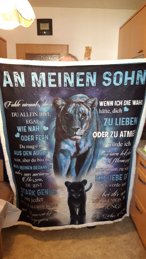 "An meinen Sohn" Decke - Tiger