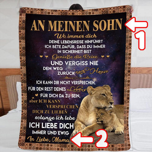 Divesart - Decke von Mutter zu Sohn - "Das Löwenherz"