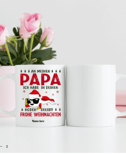 Personalisiertes Weihnachtsgeschenk für Papa - An Meinen PAPA Ich Habe in Deinen Hoden Gelebt
