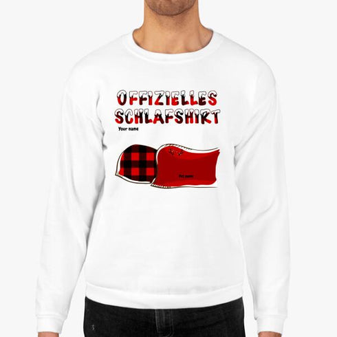 Personalized Cat and Dog Xmas theme Official Sleep Shirt - Christmas Gift for Pet Lover - Customizable