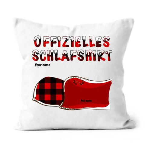 Personalized Cat and Dog Xmas theme Official Sleep Shirt - Christmas Gift for Pet Lover - Customizable