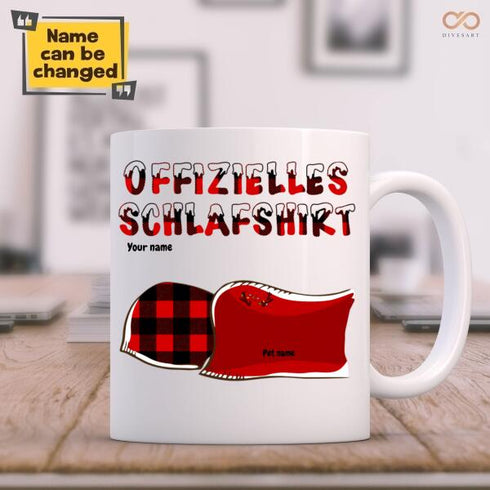 Personalized Cat and Dog Xmas theme Official Sleep Shirt - Christmas Gift for Pet Lover - Customizable