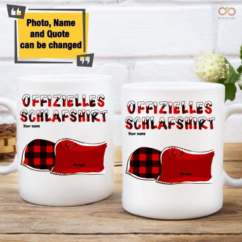 Personalized Cat and Dog Xmas theme Official Sleep Shirt - Christmas Gift for Pet Lover - Customizable