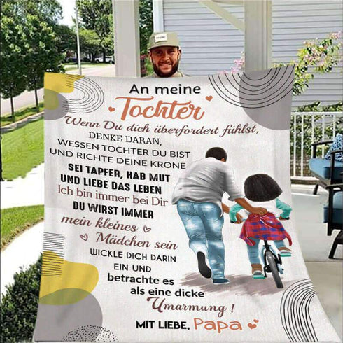 Divesart - Decke vom Vater an die Tochter - "Ich freue mich über jeden Moment mit dir"